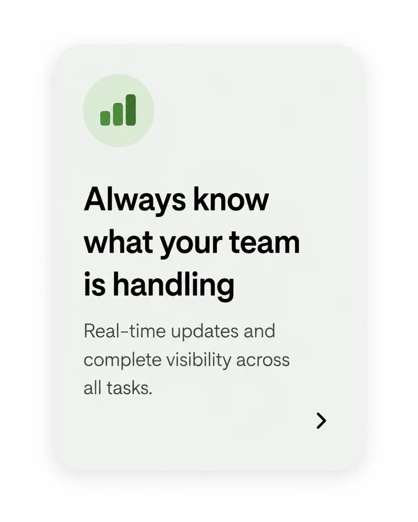 Task visibility card
