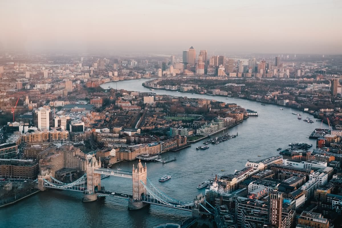 London skyline representing UK market coverage