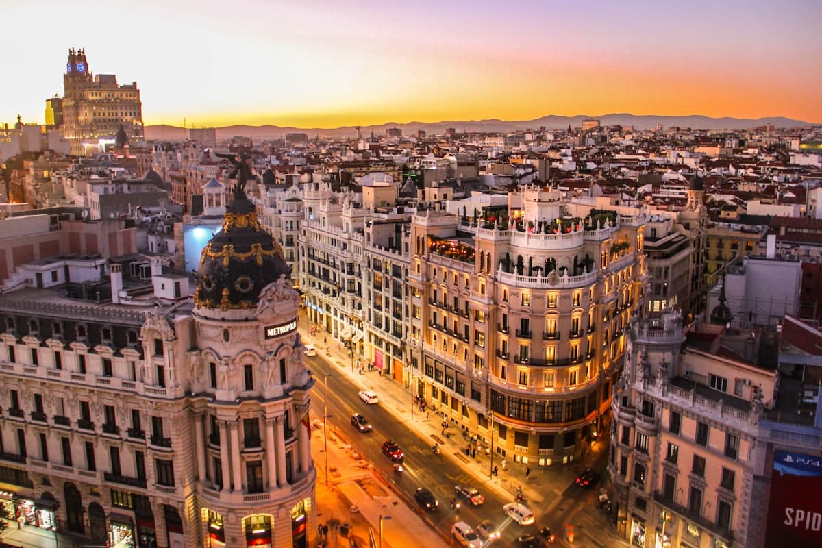 Spanish city view representing European Spanish delivery