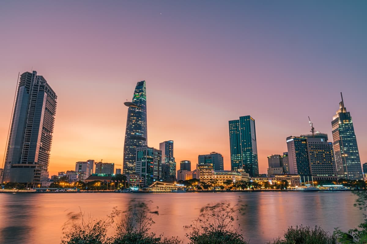 Vietnam city view representing Asian technical delivery